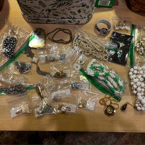 Jewelry grab bag! Over 30 items/sets. Earrings, necklaces, rings, bracelets.